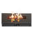 43" Smoked Glass Metal Rectangle Fire Pit-736711509