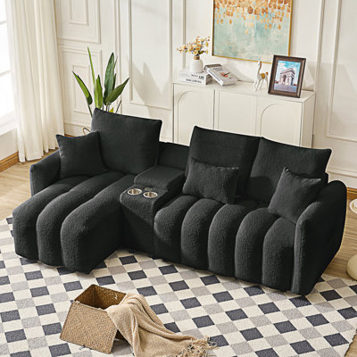 Modern Sectional Cloud Sofa With Console