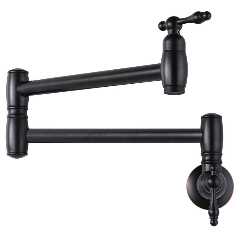 Wall Mount Pot Filler Kitchen Faucet, Single Handle Kitchen Faucets, Oil Rubbed Bronze