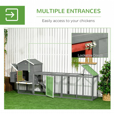 Deleyza 21 Square Feet Chicken Coop with Chicken Run for up to 6 Chickens