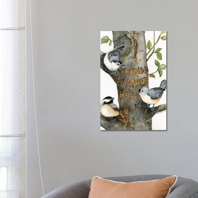Friends Gather Here by Tracy Lizotte - Wrapped Canvas Painting