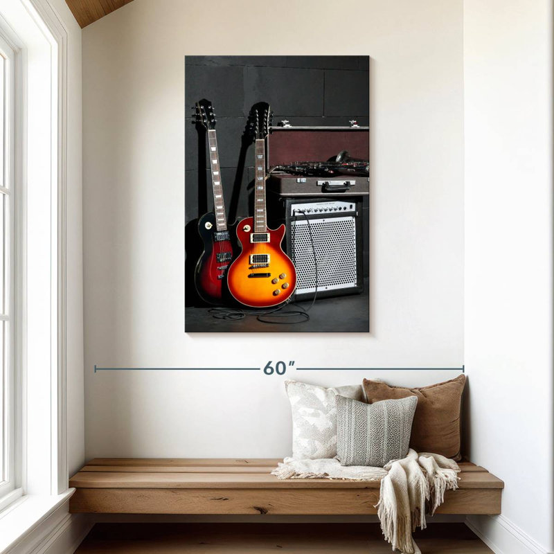 Abarca Musical Instruments And Amplifier, 45" H x 30" W