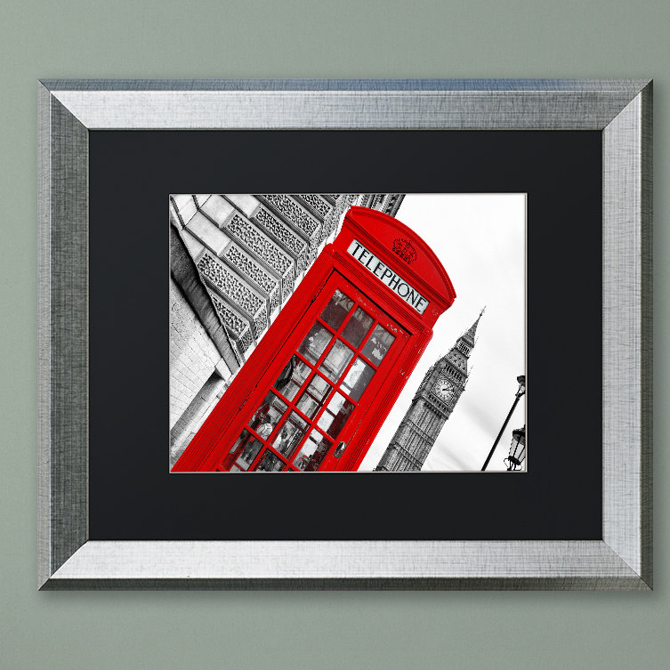 « london », reproduction de photo sur toile encadrée, H 16 po x l 20 po x P 0,5 po, Noir