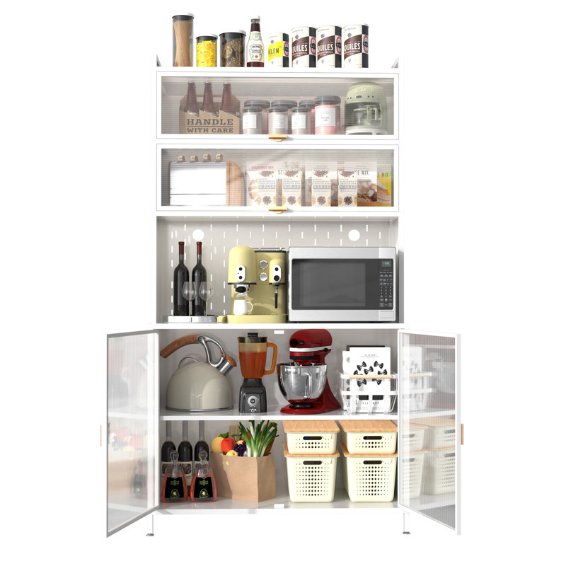 Garde-manger de 73 po de hauteur, Blanc