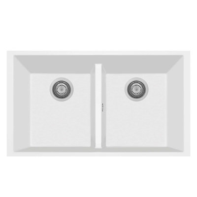 33" L x 18.5" W Double Basin Undermount Quartz Kitchen Sink