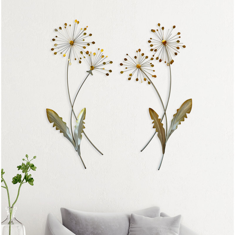 Handmade Farmhouse Plants & Flowers Wall Decor on Metal
