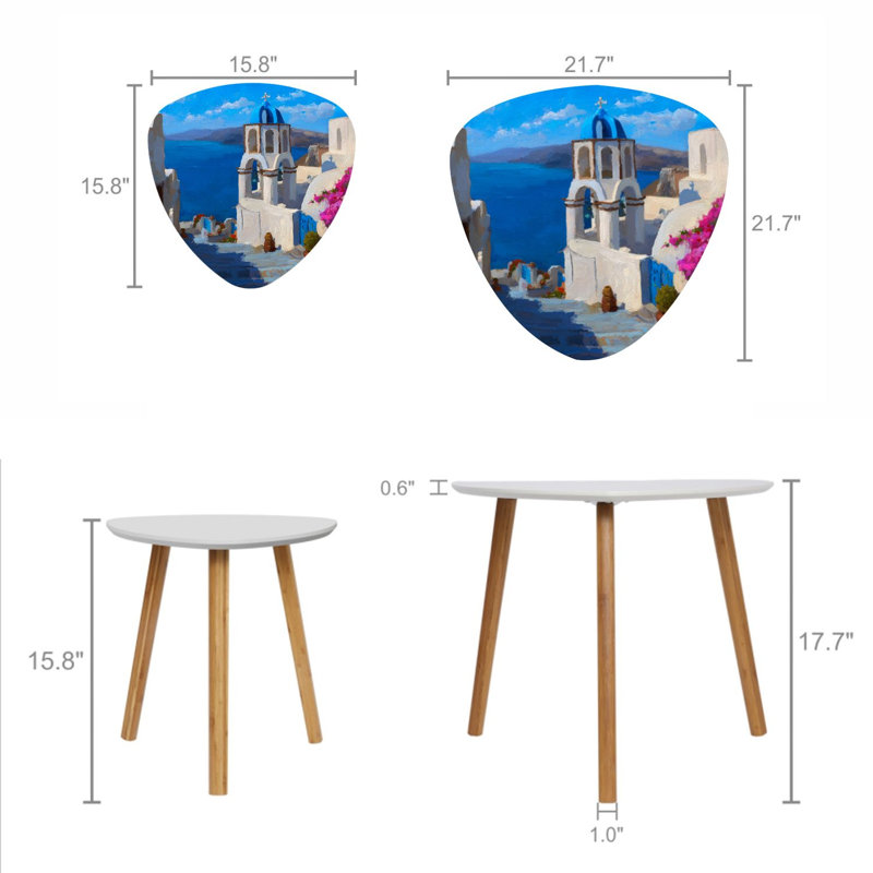 Ensemble de 2 tables basses gigognes Triangle