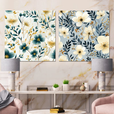 Auturier - ensemble de 2 impressions murales florales