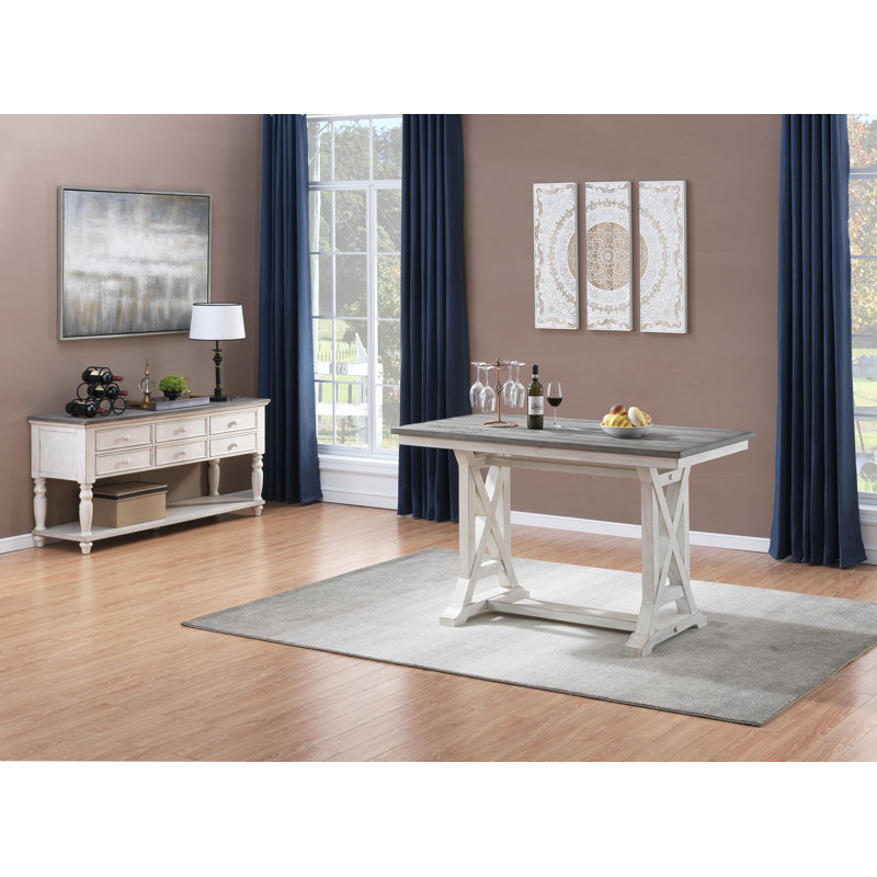 Barrette 60'' Solid Wood Console Table, Cream
