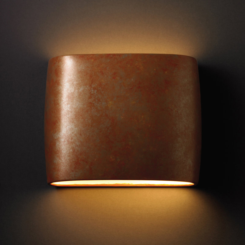 Armance Ceramic Wall Sconce, Rust Patina