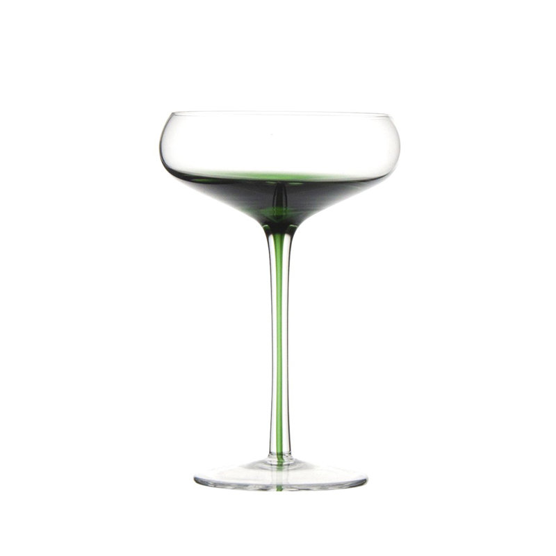 Gem Cocktail Coupe 5 oz, Green/Clear