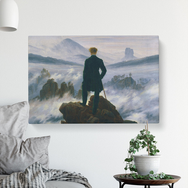 Wanderer Above The Sea Of Fog Vol.1 by Caspar David Friedrich - Wrapped Canvas Painting, 35cm H x 50cm W x 3cm D