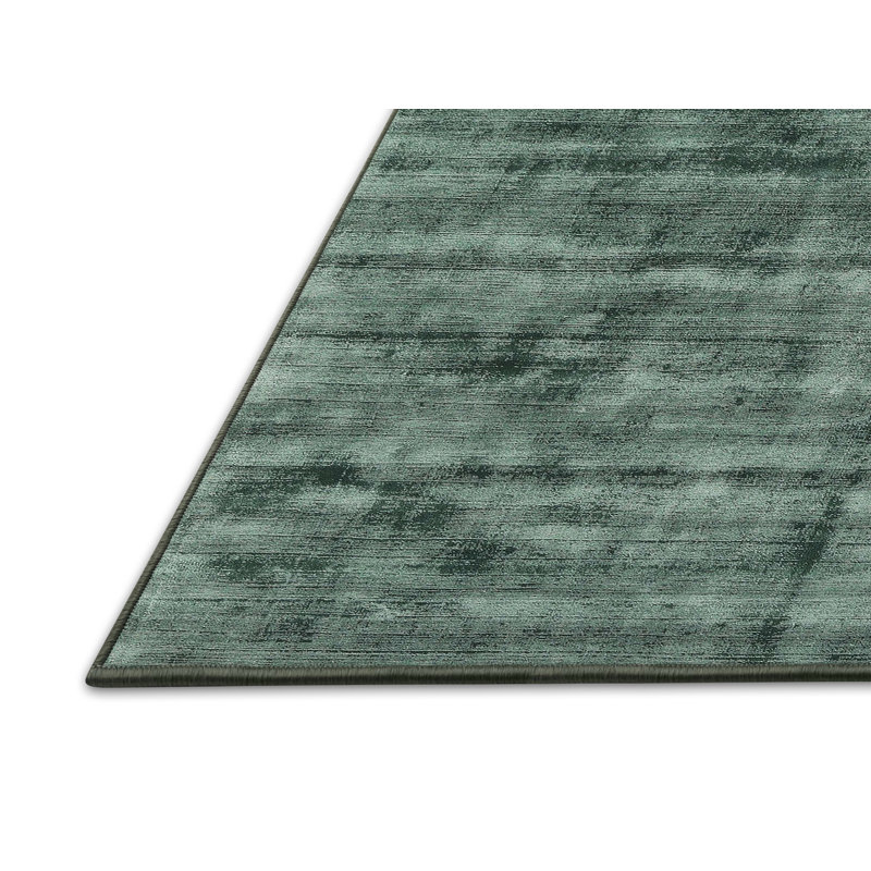 Tapis contemporain vert mer, Rectangle 6 pi x 9 pi