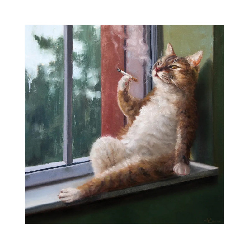 Rainy Day by Lucia Heffernan - Painting on Canvas, Wrapped Canvas, 66.04cm H x 66.04cm W x 3.81cm D