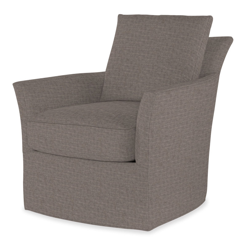 Trent Fabric Swivel Armchair, Perigold Montage Cinder