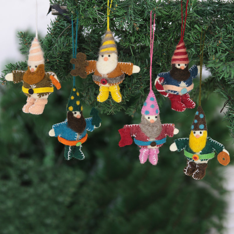 Ensemble de 6 figurines décoratives à suspendre gnomes Glad Tiding