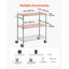 Étagère de rangement robuste et ajustable en fil métallique avec roulettes