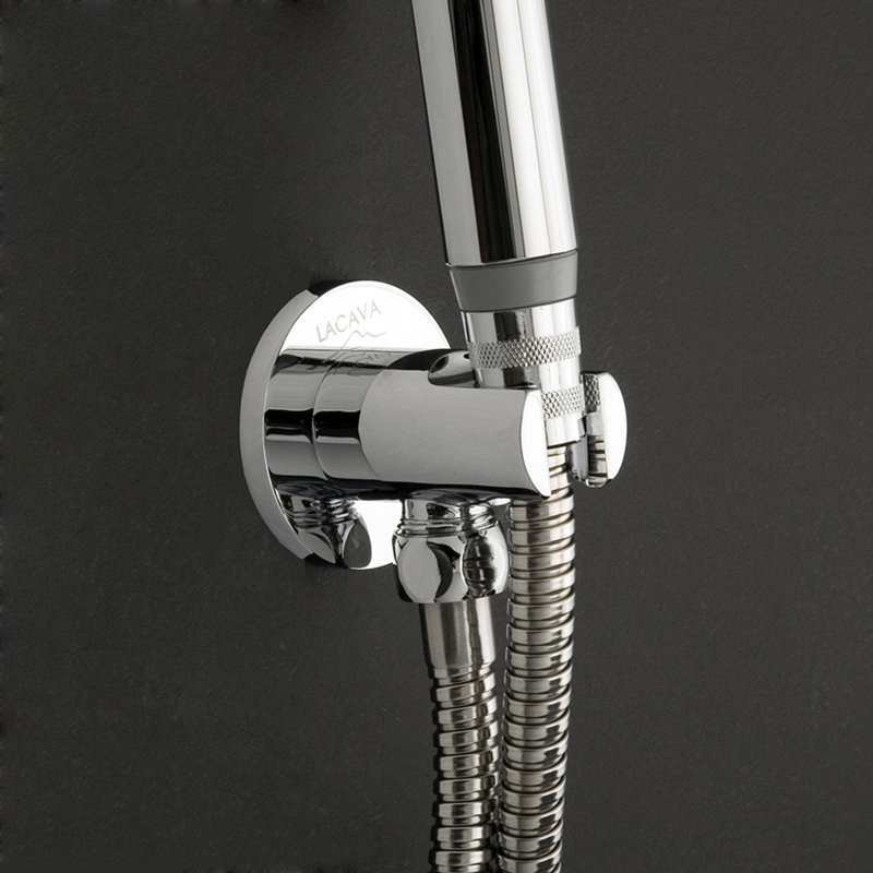 Cigno 1563 Wall Union For Hand Shower, Polished Chrome