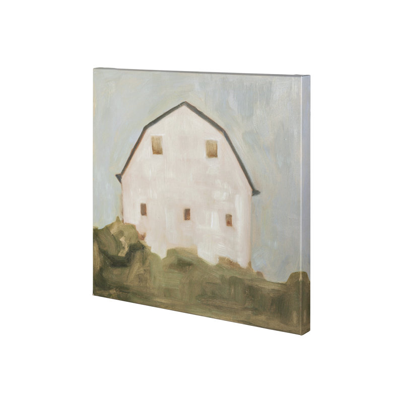 Serene Barn III by Emma Scarvey a Hand Embelished Textured Canvas, 30" H x 30" W x 1.5" D