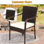 Chaise de patio empilable avec coussin