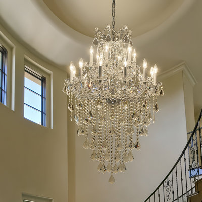 Dimmable Modern Crystal Chandeliers Silver Lighting