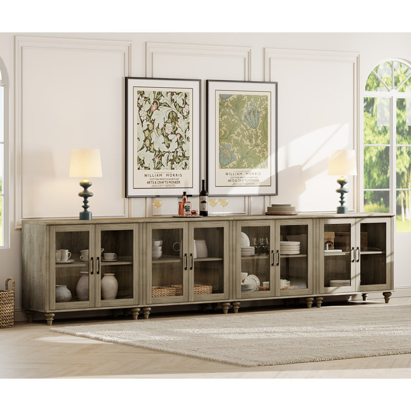 Scarlett 135.4'' Sideboard, Wash Gray