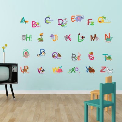 Fauna Animal Alphabet Kids Wall Sticker