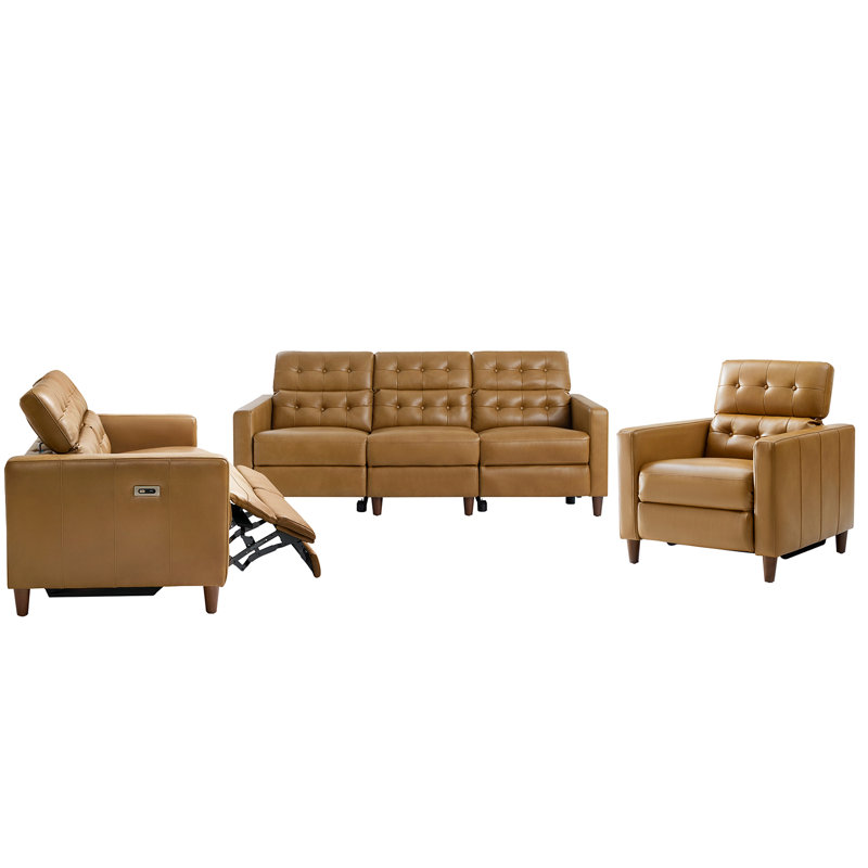 Peele Power Sectional Sofa, Camel