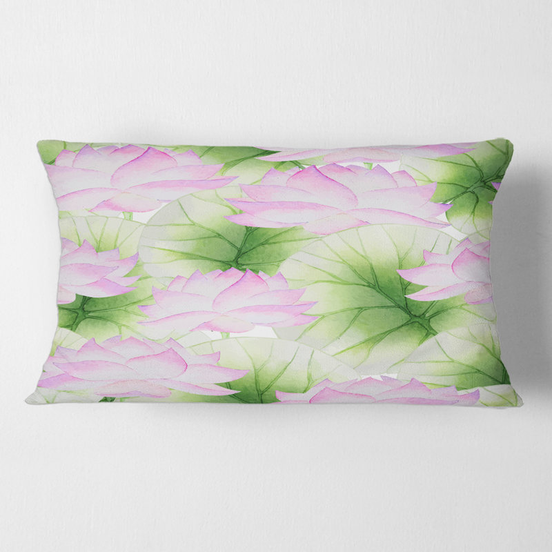 Housse de coussin rectangulaire et insert Lotuses in the Pond