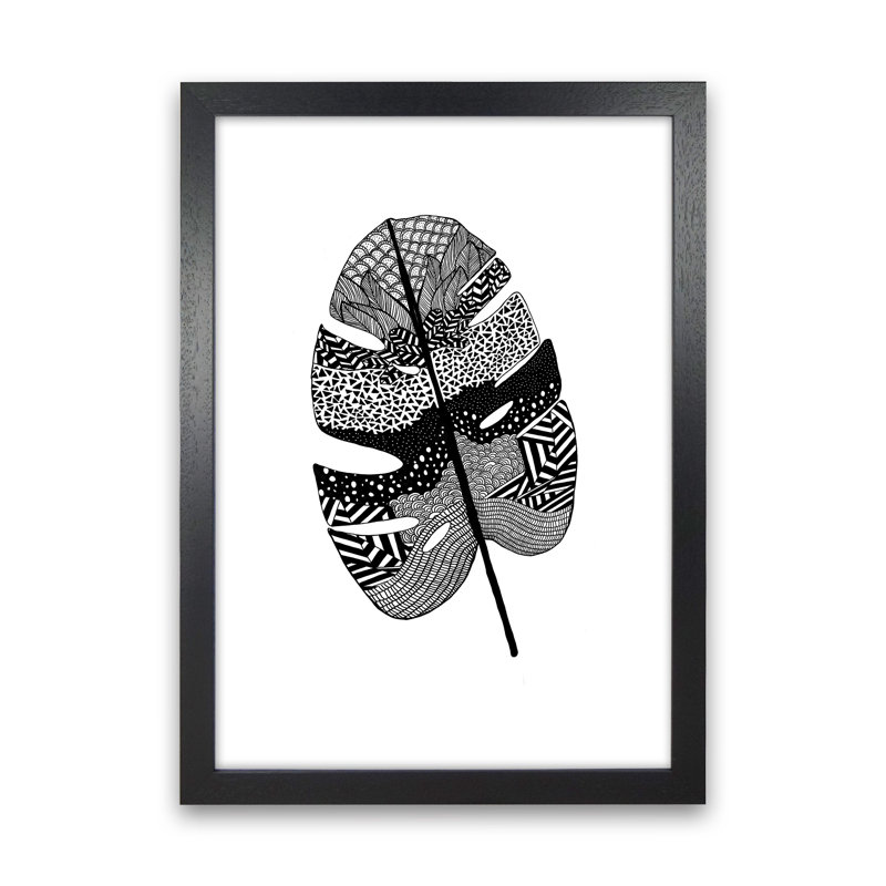 Monstera Leaf by Carissa Tanton - Print, Black Framed, 88cm H x 64cm W x 3cm D
