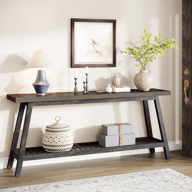 Nunamaker 70.9'' Console Table, Carbon Black