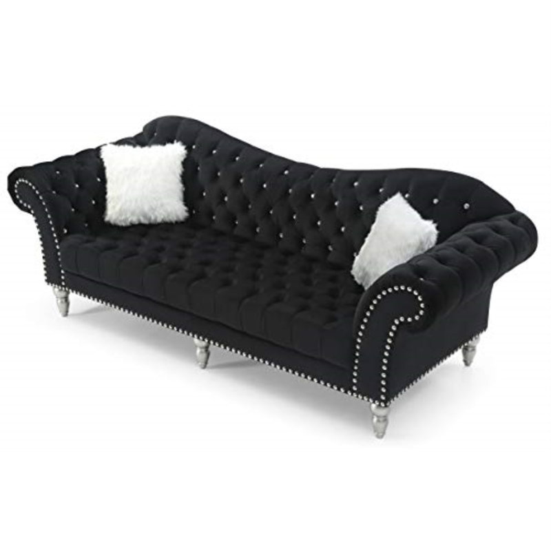 Canapé Elliot Wilshire F742C426385B4AB2894E96D93ECD57BD, Velours noir