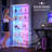 69" H Display Cabinet With Glass Doors,5-Tier Storage Cabinet With Rgb Light& Human Body Sensor-1463357178