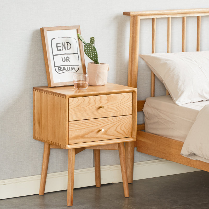 Brosnan 45cm W Solid Wood Bedside Table