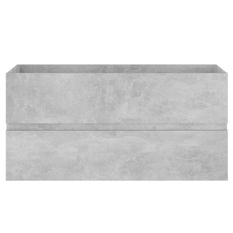 Dellen 90cm Single Bathroom Vanity Base Only, Concrete Grey