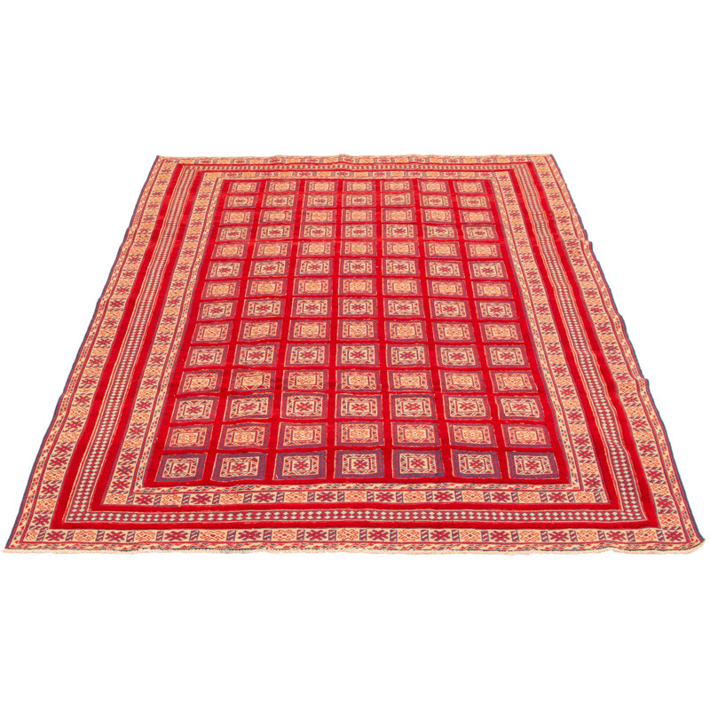 Mackenlee One-of-a-Kind 6'9" X 8'10" New Age Wool Area Rug in Dark Red