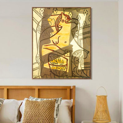 Impression sur toile encadrée, "Femme dans un fauteuil2" par Pablo Picasso, impression sur toile 1927, décorations pour bureau à domicile
