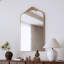 Vintage Arched Floor Mirror With Metal Frame, Perfect For Entryways And Living Spaces, Adds Elegance And Light To Any Room
