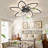 30.7In Ceiling Fan With Lights, Remote Control 3 Color Temperatures,6 Gear Wind Speed Fan Light