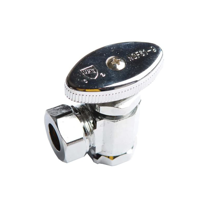 Avalon Angle Stop 1/2ÂFIP X 1/2ÂIPS Or 7/16Â Slip Joint Chrome