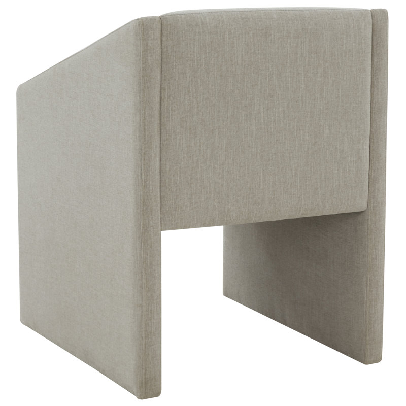 Dimeo Upholstered Armchair, Light Gray Linen