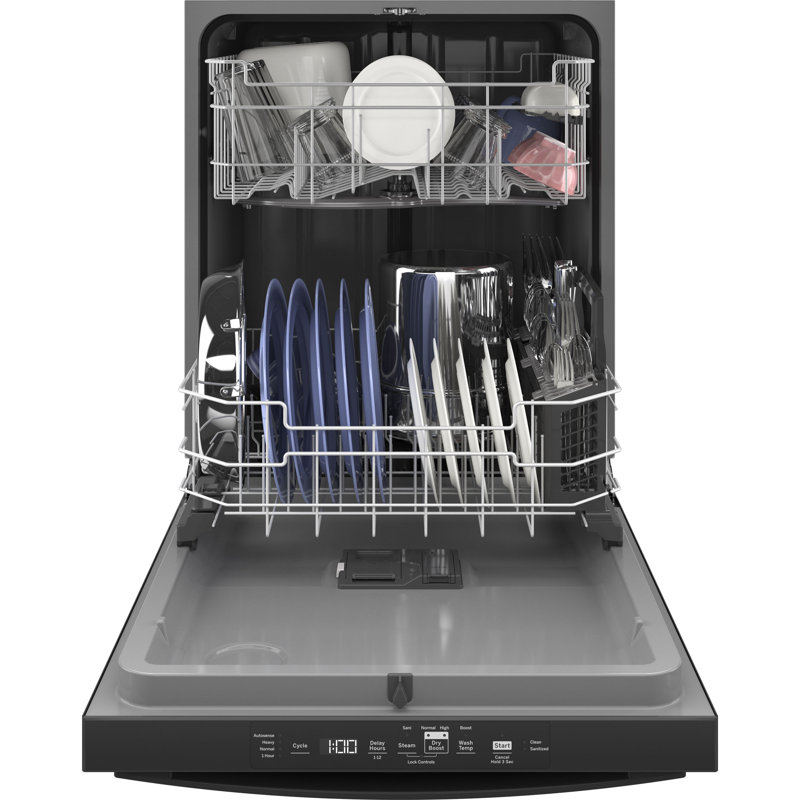 24" 52 dBA Built-In Digital Control Dishwasher, Black