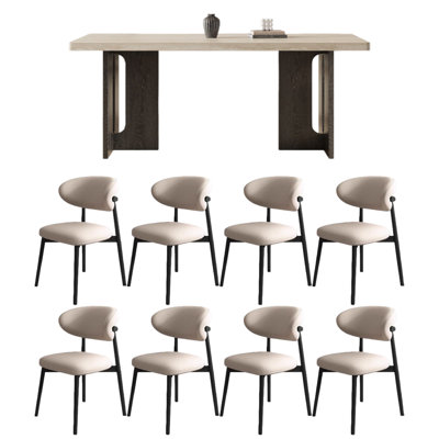 Rectangular granite dining table for household use