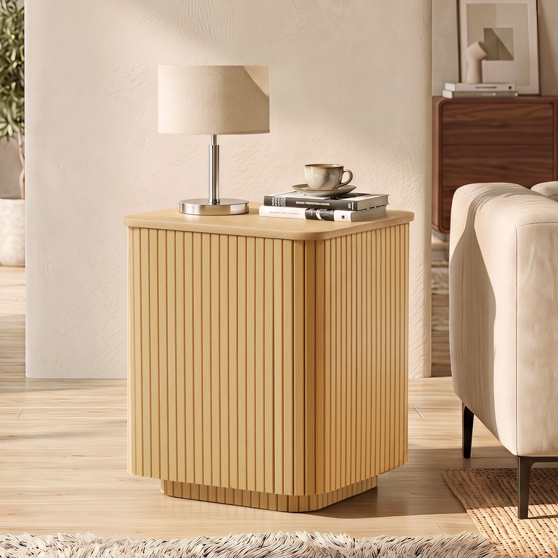 Table de bout avec rangement, Naturel