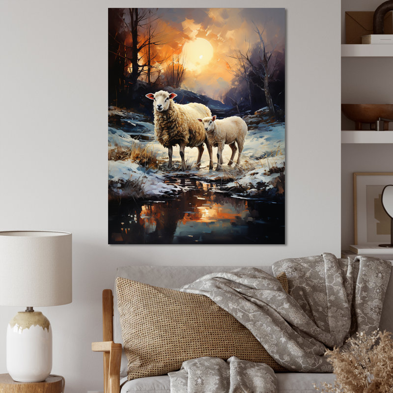 «Sheep Luminous Flock II», reproduction d'art sur toile, Toile tendue, H 20 po x l 12 po x P 1 po
