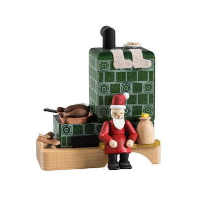 Poêle à fumée avec père noël