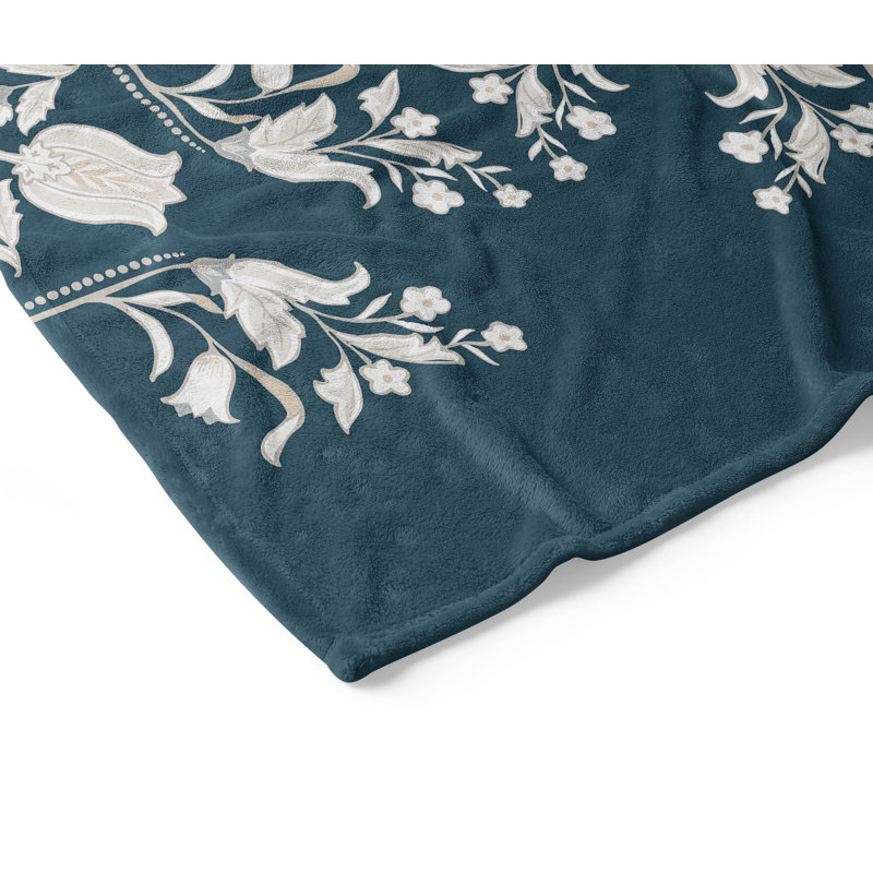 Jeté en polaire Rumi Velveteen, L 60 po x l 50 po, Sarcelle