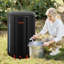 Baril de pluie pliable, baril de collecte d'eau de pluie portable de 66 gallons, système de collecte d'eau de pluie en PVC 500D, réservoir d'eau de jardin avec ensemble de robinet et de trop-plein, noir