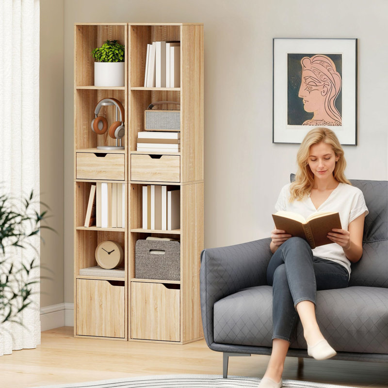 158cm H x 30cm W Standard Bookcase, Brown