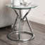 Glass Top Pedestal End Table